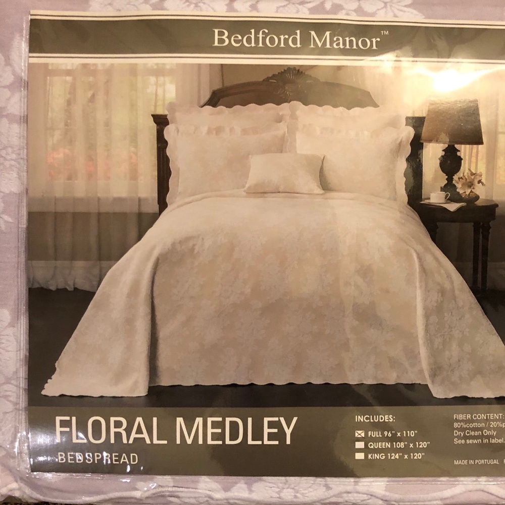 Brand new purple lace ruffle full bed spread